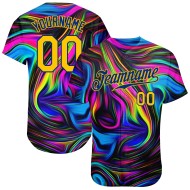 Custom 3D Pattern Design Abstract Colorful Psychedelic Fluid Art Authentic rugby Jersey