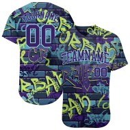 Custom 3D Pattern Design Abstract Graffiti Authentic rugby Jersey