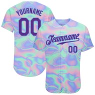 Custom 3D Pattern Design Abstract Trendy Holographic Vaporwave Style Authentic rugby Jersey