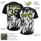 Custom Black Neon Green-White 3D Pattern Abstract Sharp Shape Two-Button Unisex Jersey Custom Black Neon Green-White 3D Pattern Abstract Sharp Shape Two-Button Unisex Jersey