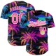 Custom Black Pink-White 3D Pattern Design Beach Hawaii Palm Trees Authentic rugby Jersey Custom Black Pink-White 3D Pattern Design Beach Hawaii Palm Trees Authentic rugby Jersey