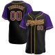 Custom Black Purple-Yellow Authentic Raglan Sleeves rugby Jersey Custom Black Purple-Yellow Authentic Raglan Sleeves rugby Jersey