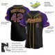 Custom Black Purple-Yellow Authentic Raglan Sleeves rugby Jersey Custom Black Purple-Yellow Authentic Raglan Sleeves rugby Jersey