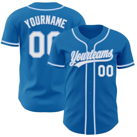 Custom Blue White-Light Blue Authentic rugby Jersey Custom Blue White-Light Blue Authentic rugby Jersey