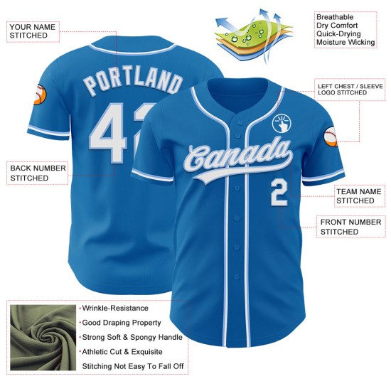 Custom Blue White-Light Blue Authentic rugby Jersey Custom Blue White-Light Blue Authentic rugby Jersey