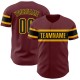 Custom Burgundy Black-Gold Authentic rugby Jersey Custom Burgundy Black-Gold Authentic rugby Jersey