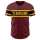 Custom Burgundy Black-Gold Authentic rugby Jersey Custom Burgundy Black-Gold Authentic rugby Jersey