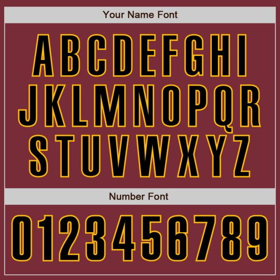 Custom Burgundy Black-Gold Authentic rugby Jersey Custom Burgundy Black-Gold Authentic rugby Jersey