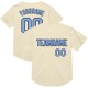 Custom Cream Light Blue-Navy Mesh Authentic Throwback rugby Jersey Custom Cream Light Blue-Navy Mesh Authentic Throwback rugby Jersey