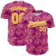 Custom Deep Pink Gold-White 3D Pattern Design Tropical Anthurium Flower Authentic rugby Jersey Custom Deep Pink Gold-White 3D Pattern Design Tropical Anthurium Flower Authentic rugby Jersey