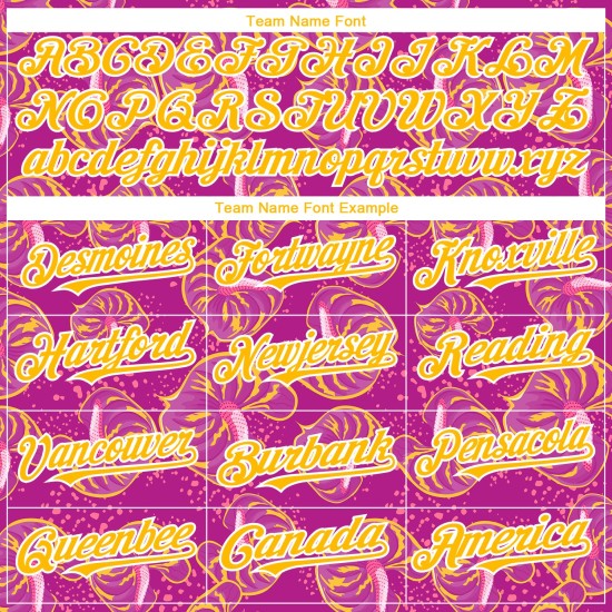 Custom Deep Pink Gold-White 3D Pattern Design Tropical Anthurium Flower Authentic rugby Jersey Custom Deep Pink Gold-White 3D Pattern Design Tropical Anthurium Flower Authentic rugby Jersey