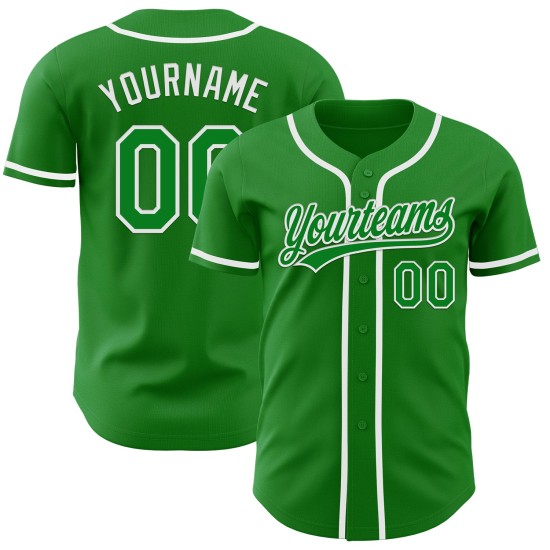 Custom Grass Green White Authentic rugby Jersey Custom Grass Green White Authentic rugby Jersey