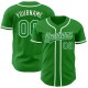 Custom Grass Green White Authentic rugby Jersey Custom Grass Green White Authentic rugby Jersey
