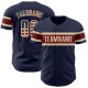 Custom Navy Vintage USA Flag Cream-Crimson Authentic rugby Jersey Custom Navy Vintage USA Flag Cream-Crimson Authentic rugby Jersey