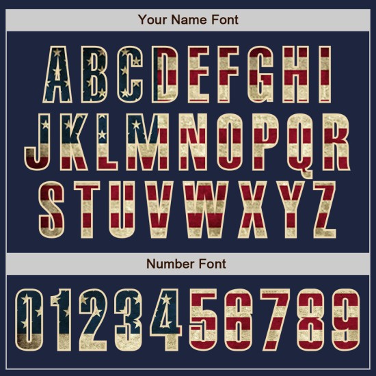 Custom Navy Vintage USA Flag Cream-Crimson Authentic rugby Jersey Custom Navy Vintage USA Flag Cream-Crimson Authentic rugby Jersey