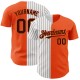 Custom Orange White-Brown Pinstripe Authentic Split Fashion rugby Jersey Custom Orange White-Brown Pinstripe Authentic Split Fashion rugby Jersey