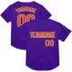 Custom Purple Orange-White Mesh Authentic Throwback rugby Jersey Custom Purple Orange-White Mesh Authentic Throwback rugby Jersey