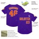 Custom Purple Orange-White Mesh Authentic Throwback rugby Jersey Custom Purple Orange-White Mesh Authentic Throwback rugby Jersey