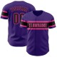 Custom Purple Black-Pink Authentic rugby Jersey Custom Purple Black-Pink Authentic rugby Jersey