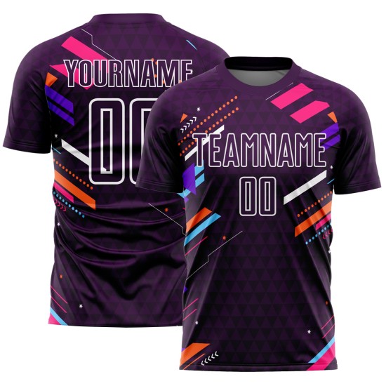 Custom Purple White Lines Sublimation Uniform Jersey Custom Purple White Lines Sublimation Uniform Jersey