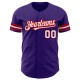 Custom Purple White-Red Authentic rugby Jersey Custom Purple White-Red Authentic rugby Jersey