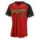 Custom Red Black-Old Gold Authentic Raglan Sleeves rugby Jersey Custom Red Black-Old Gold Authentic Raglan Sleeves rugby Jersey