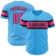 Custom Sky Blue Pink-Black Authentic rugby Jersey Custom Sky Blue Pink-Black Authentic rugby Jersey