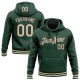 Custom Stitched Green Cream-Black Sports Pullover Sweatshirt Hoodie Custom Stitched Green Cream-Black Sports Pullover Sweatshirt Hoodie