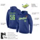 Custom Stitched Royal Neon Green-White Sports Pullover Sweatshirt Hoodie Custom Stitched Royal Neon Green-White Sports Pullover Sweatshirt Hoodie