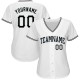Custom White Black-Silver Authentic rugby Jersey Custom White Black-Silver Authentic rugby Jersey