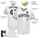 Custom White Black-Silver Authentic rugby Jersey Custom White Black-Silver Authentic rugby Jersey